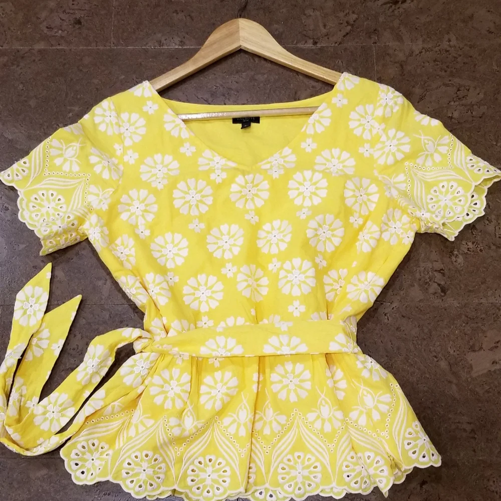 Talbots 8P Yellow Blouse, Lined. - Picture 1 of 2